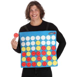 Hasbro Board Games Costumes for Adults – Twister, Connect 4 & Monopoly Sandwich Board Costumes – Officially Licensed(Connect 4)