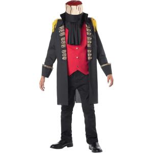 Headless Horseman Costume for Kids, Child Halloween Costume with Molded Vinyl Headpiece, Jacket, and Vest