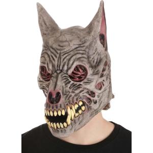 Immortal Masks Adult Devil Dog Latex Halloween Mask, Realistic Scary Horror Wolf Costume Mask Accessory