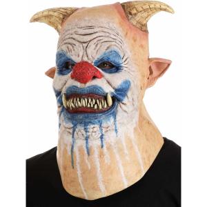 Immortal Masks Basilisk Lizard Latex Halloween Mask for Adults, Full Head Realistic Scary Halloween Masks Green(Shitz the Clown)