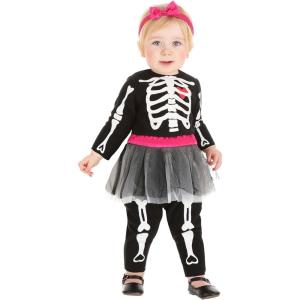 Infant Skeleton Tutu Dress Costume – Baby Girl’s Spooky Skeleton Halloween Costume Outfit