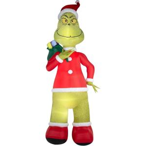 Inflatable Colossal Santa Grinch Decoration