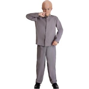 Kids Evil Mini Man Grey Suit Costume