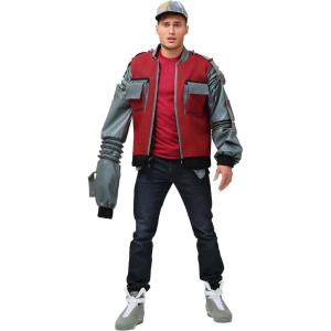 Men’s Back to the Future Jacket Authentic Marty McFly Adult Costume Jacket(Back to the Future Jacket for Men)