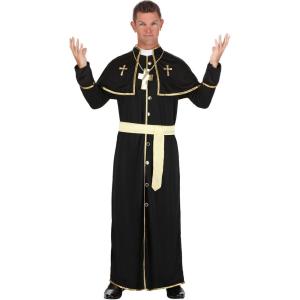Men’s Deluxe Priest Costume – Robe with Belt and Necklace Cross