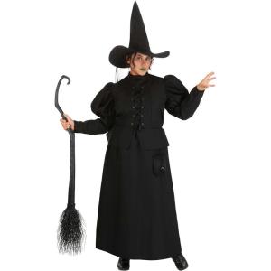 Plus Size Wizard of Oz Wicked Witch Costume, Black Dress Robe & Hat for Wicked Witch of the West Outfit
