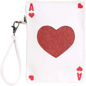 Red Heart Valentine Shoulder Bag | Sparkly Be Mine Candy Heart Purse | Adorable Sequin Ace of Hearts Clutch(Ace of Hearts)