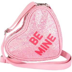 Red Heart Valentine Shoulder Bag | Sparkly Be Mine Candy Heart Purse | Adorable Sequin Ace of Hearts Clutch(Be Mine)