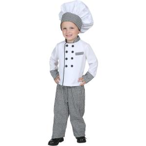 Toddler Chef Costume Toddlers Chef Dress Up Outfit(Bundle W/ Treat Tote)
