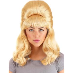 Women’s Female Robot Costume Wig – Lady Robot Costumes Accessory, Long Blonde Updo Bouffant Synthetic Hair Wigs ST(Standard)
