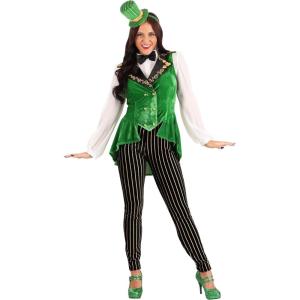Women’s Lavish Leprechaun Costume | St. Patrick’s Day Outfit for Adults | Irish Holiday St. Patty’s Costumes