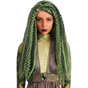 Women’s Medusa Costume Wig – Long Green Curly Wavy Afro Synthetic Hair Wigs, Greek Goddess Mythology Cosplay Wig ST(Standard)