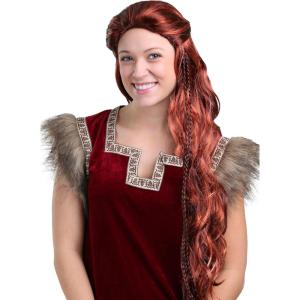 Women’s Red Viking Wig Standard