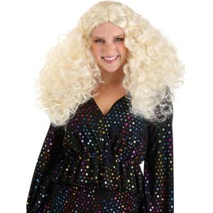 Women’s Retro Disco Diva Wig | Ladies 70’s 80’s Blonde Wigs, Curly Afro Synthetic Hair, Disco Costume Accessories ST(Standard)