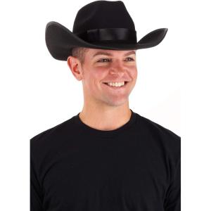 elope Black Cowboy Costume Hat for Adults and Kids Standard(Standard)