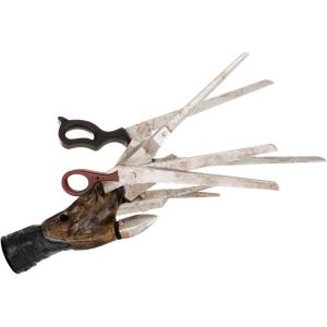 Fun Costumes Edward Scissorhands Hands Gloves with Scissors for Kids Authentic Molded Latex Accessory