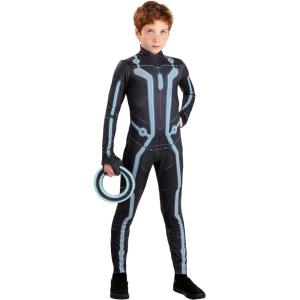 Disney Kid’s Tron Costume for Boys – Jumpsuit, Removeable Ring & Gloves – Officially Licensed Sci-Fi Attire