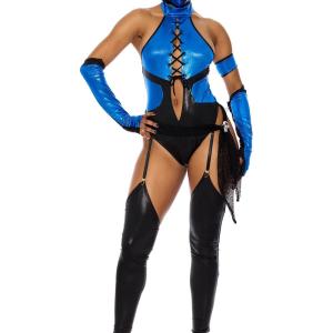Flawless Victory Video Game Character Costume(Blue)