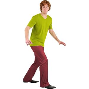 Classic Scooby Doo Shaggy Costume for Men, Green Shirt Hippie Outfit for Scooby-Doo Movie & TV Character Cosplay(Classic Scooby Doo Shaggy Costume – Green)