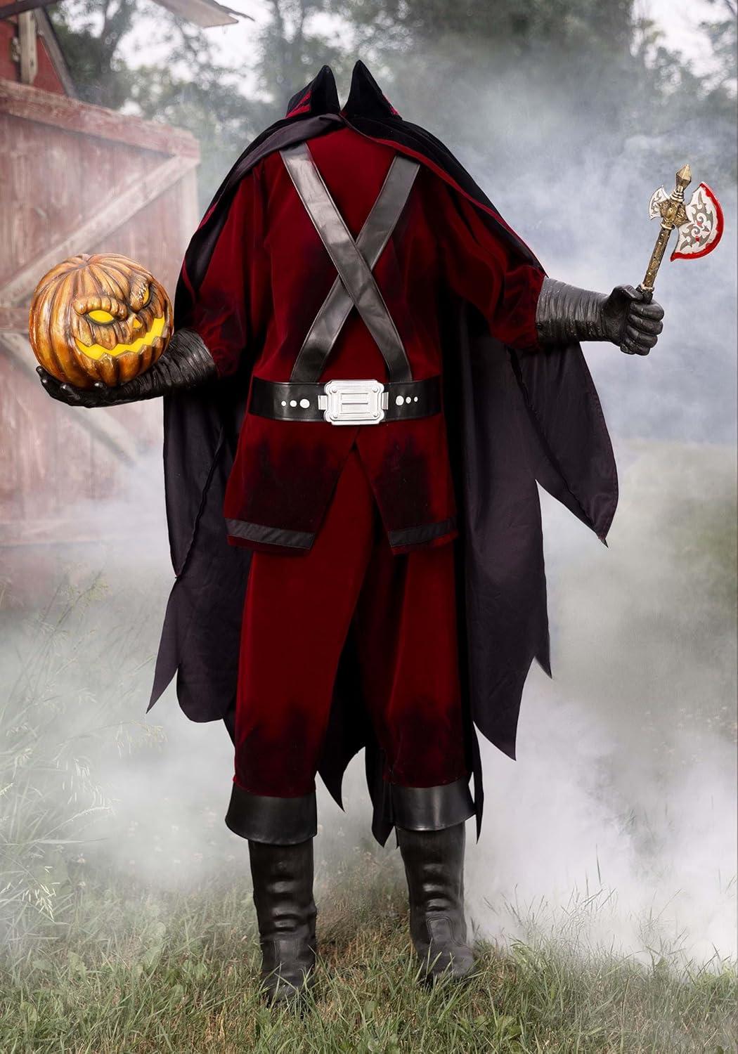 imageFun Costumes 6 FT Spooky Life Size Headless Horseman Halloween Animatronic Decoration Scary Animatronics Outdoor Indoor Decor Standard