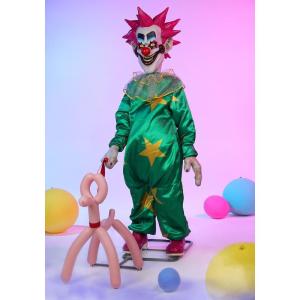 Fun Costumes 5.8FT Spikey Killer Klowns from Outer Space Animatronic | Animated Clown Halloween Decoration with Motion, Sound and Lights