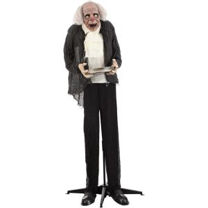 Fun Costumes 8ft Animated Life-Size Old Man Greeter Decoration | Halloween Prop with Sound & Motion Standard(Taille unique)