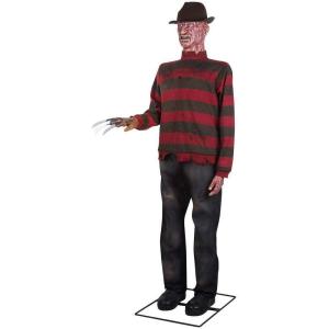 Gemmy Freddy Krueger 6ft Animatronic Decoration | Life Size Horror Movie Nightmare Slasher Moving, Speaking Figure