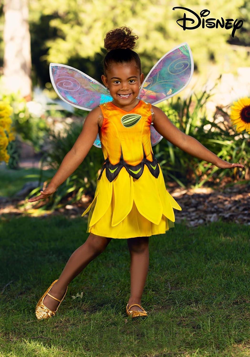 imageToddler Disney Fairies Iridessa Costume for Girls Officially Licensed Fairy Outfit with Wings Skirt ampamp Shirt