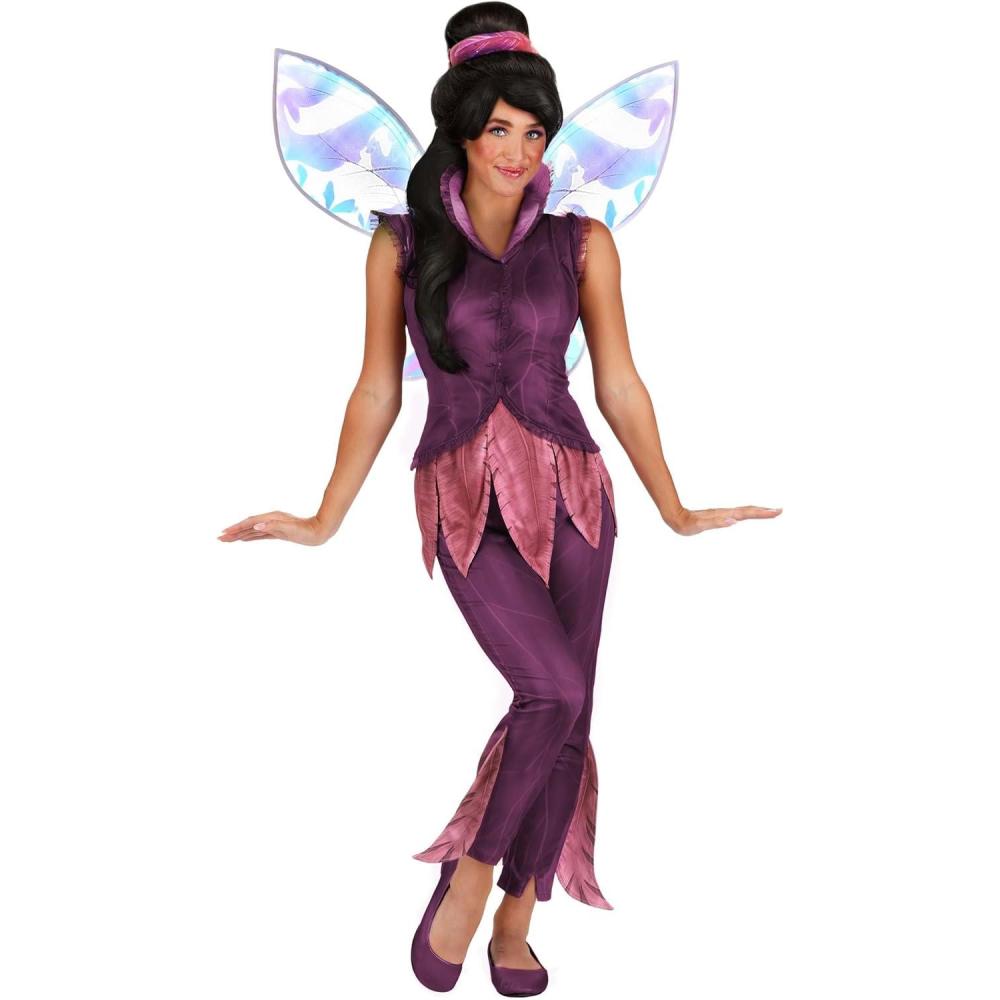 imageAdult Disney Fairies Vidia Costume for Women  Officially Licensed Fairy Outfit with Shirt Pants ampamp Wings