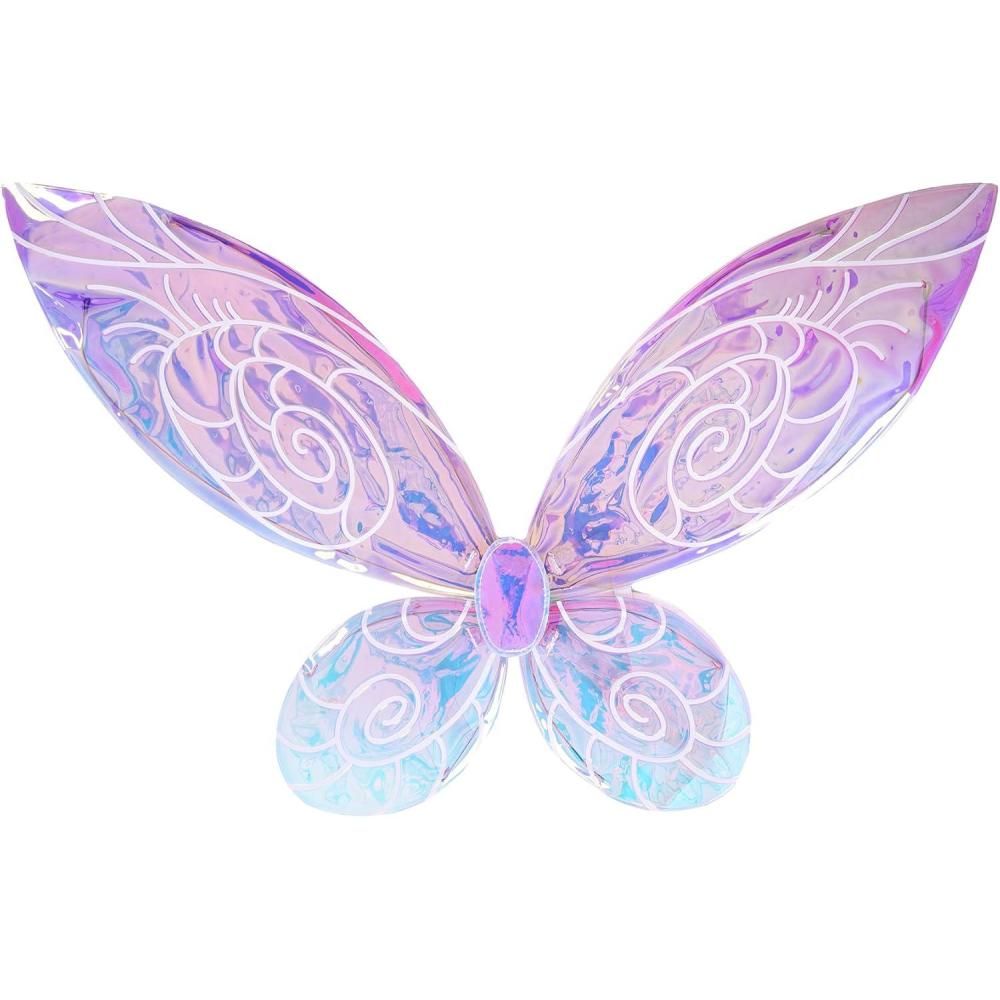 imageDisney Tinker Bell Fairy Wings  Iridescent Coated with Adjustable Straps Officially Licensed Costume Accessory
