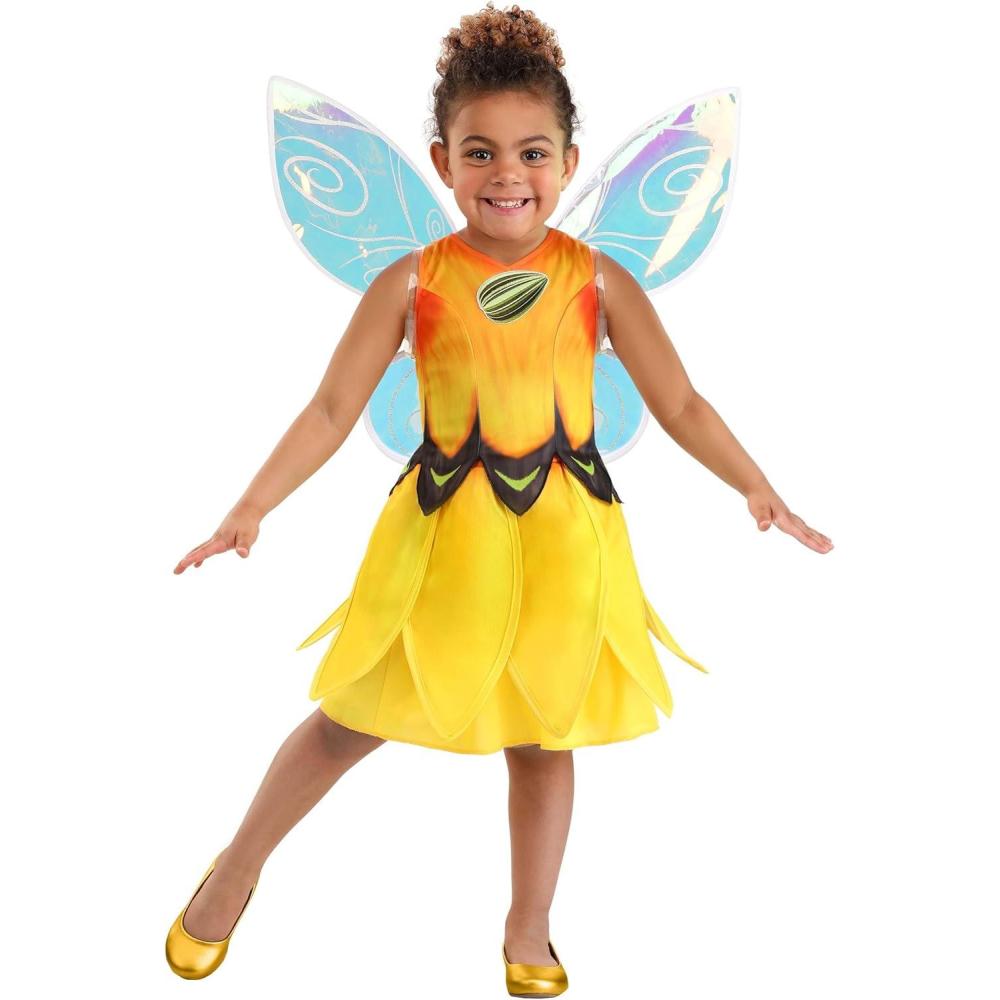 imageToddler Disney Fairies Iridessa Costume for Girls Officially Licensed Fairy Outfit with Wings Skirt ampamp Shirt
