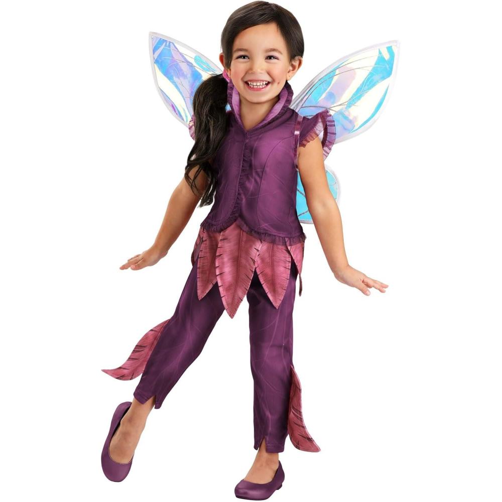 imageToddler Disney Fairies Vidia Costume for Girls  Officially Licensed Fairy Outfit with Shirt Pants ampamp Wings