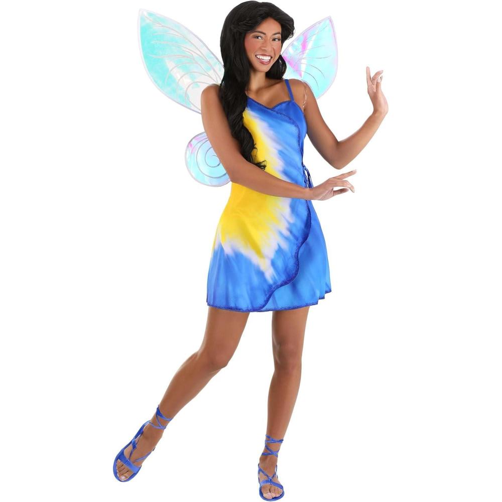imageWomens Disney Fairies Silvermist Costume Dress ampamp Wings Adult Disney Fairy Cosplay Dress Girls Fairy Outfit