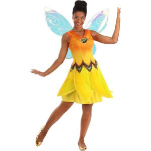 Adult Disney Fairies Iridessa Costume for Women – Officially Licensed Tinker Bell Fairy Outfit with Wings, Skirt & Shirt