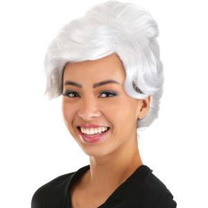 Disney Adult White Fairy Godmother Wig Womens, Cinderlla Fairy Godmother Womens Halloween Wigs Standard