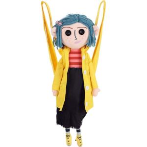 Fun Costumes Plush Coraline Doll Backpack, 20-Inch Polyester Backpack with Zipper and Adjustable Straps