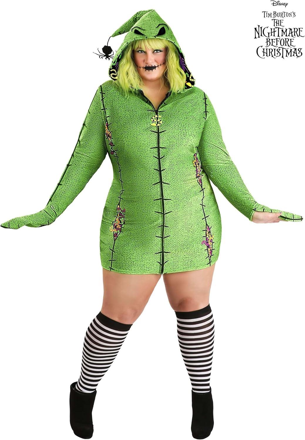imageDeluxe Disney Plus Size Oogie Boogie Hoodie Costume Dress Nightmare Before Christmas Cosplay Outfit for Wome