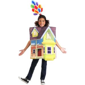 Fun Costumes Disney Pixar UP House Halloween Costume for Kids | Whimsical Adventure Inspired Tunic with Balloon Headband, Standard, Multicolor