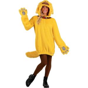 Women’s Pixar UP Dug Costume Dress Adult Disney Dog Outfit with Collar and Badge Inspired by Animated Movie