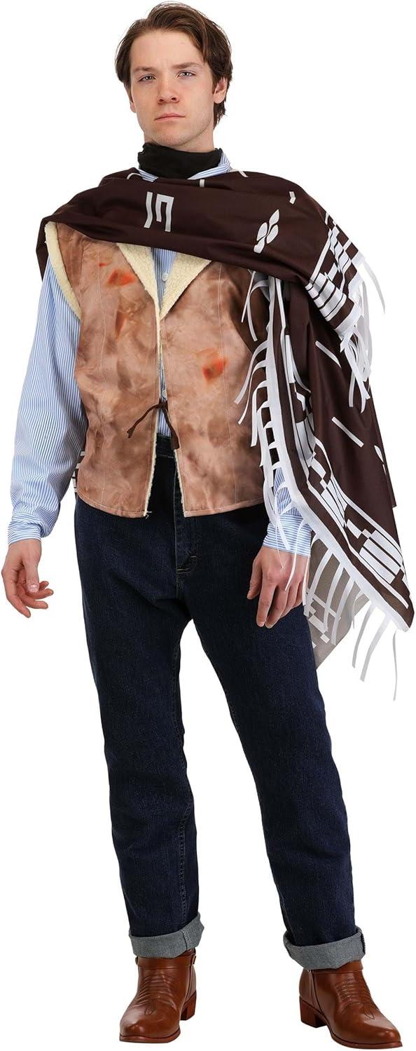 imageMens Western Gunman Costume Includes Poncho Shirt Vest ampamp Scarf for Cowboy Cosplay ampamp Spaghetti Western Outfits