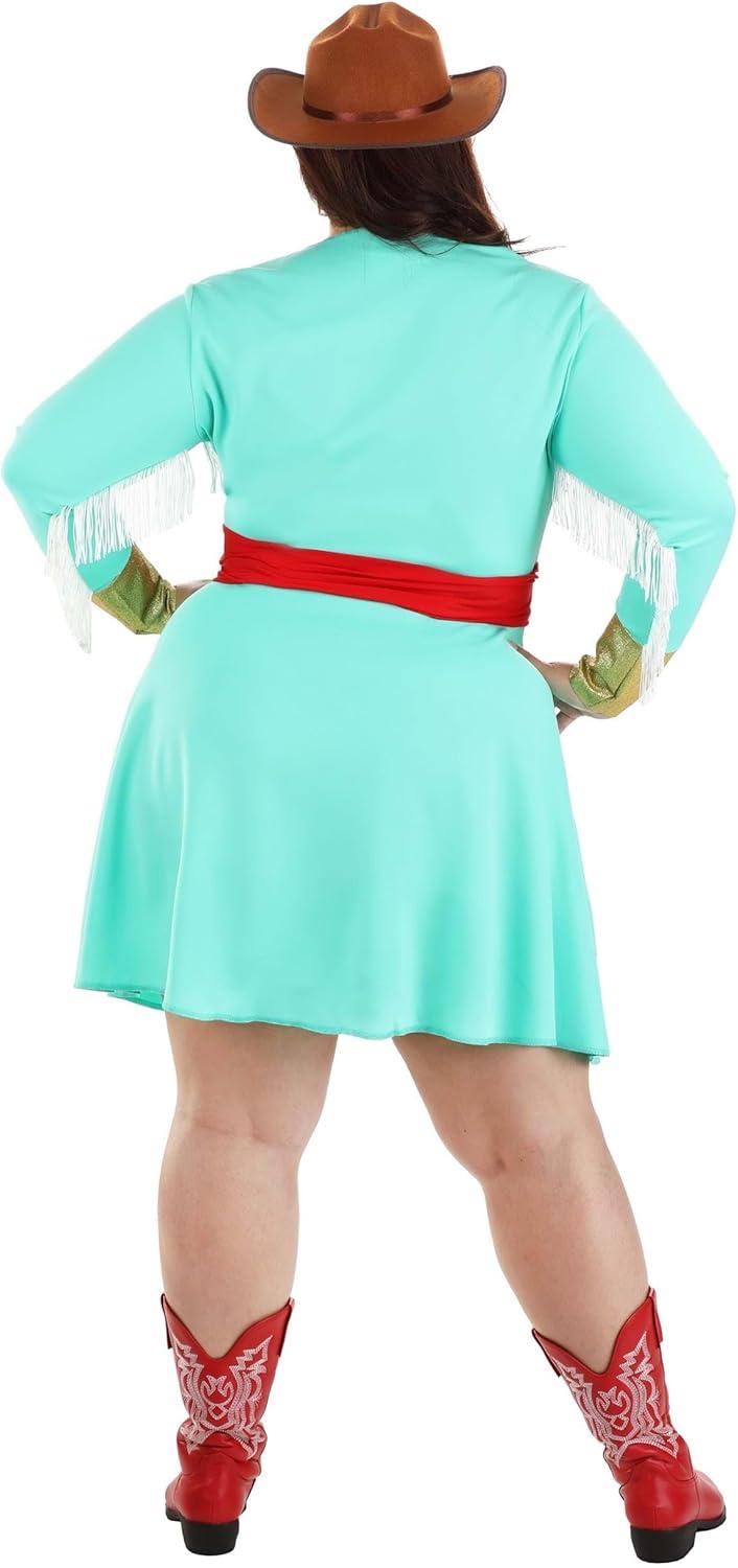 imageWomens Western Country Star Plus Size Costume Nashville Diva Singer Blue Floral Dress for Character Cosplay