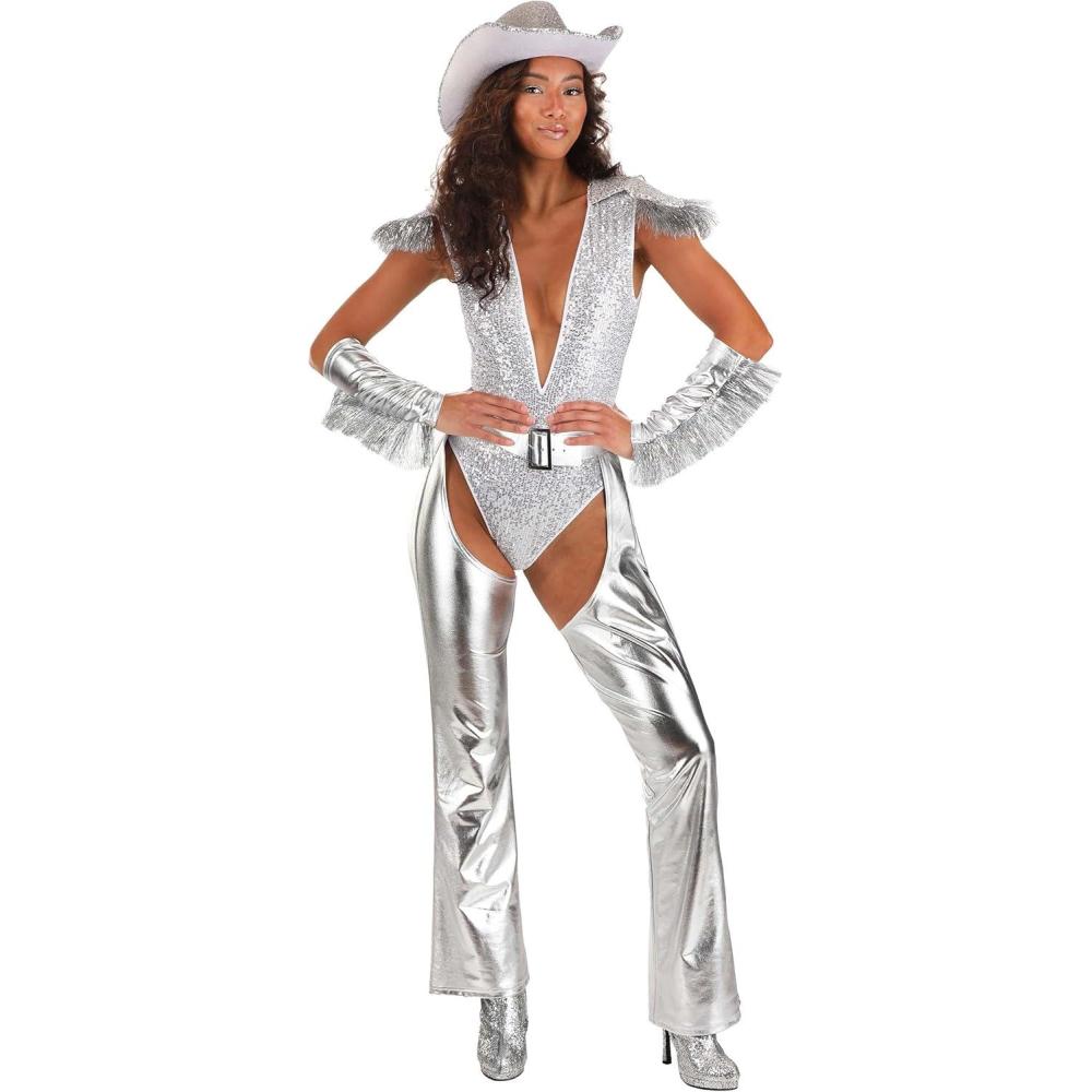 imageSpace Cowgirl Outfits for Women Futuristic Costume Female Complete Costume Adult Western SciFi Halloween