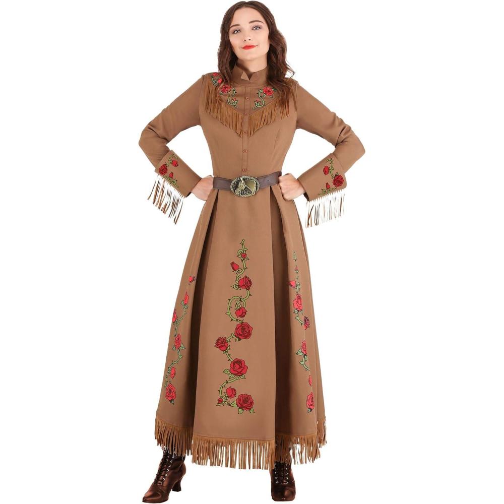 imageWomens Annie Oakley Costume Wild West Adult Cowgirl Outfit