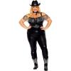 imageDreamgirl Womens Plus Size Honky Tonk Hottie Costume  Shiny OffShoulder Jumpsuit with Fringe and Metallic Accessories