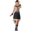 imageWomen s Cowgirl Costume  Shirt with Snap Closure Skirt with Faux Suede Fringe  Trending Wild West Theme