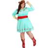 imageWomens Western Country Star Plus Size Costume Nashville Diva Singer Blue Floral Dress for Character Cosplay