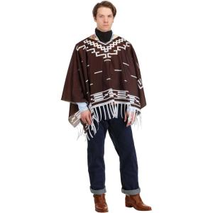 Men’s Western Gunman Costume – Includes Poncho, Shirt, Vest & Scarf for Cowboy Cosplay & Spaghetti Western Outfits