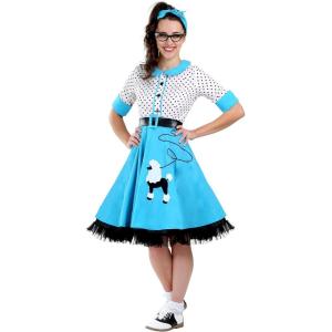 Sock Hop Cutie Women’s Costume: Retro Rock ‘n’ Roll Chic with Poodle Skirt