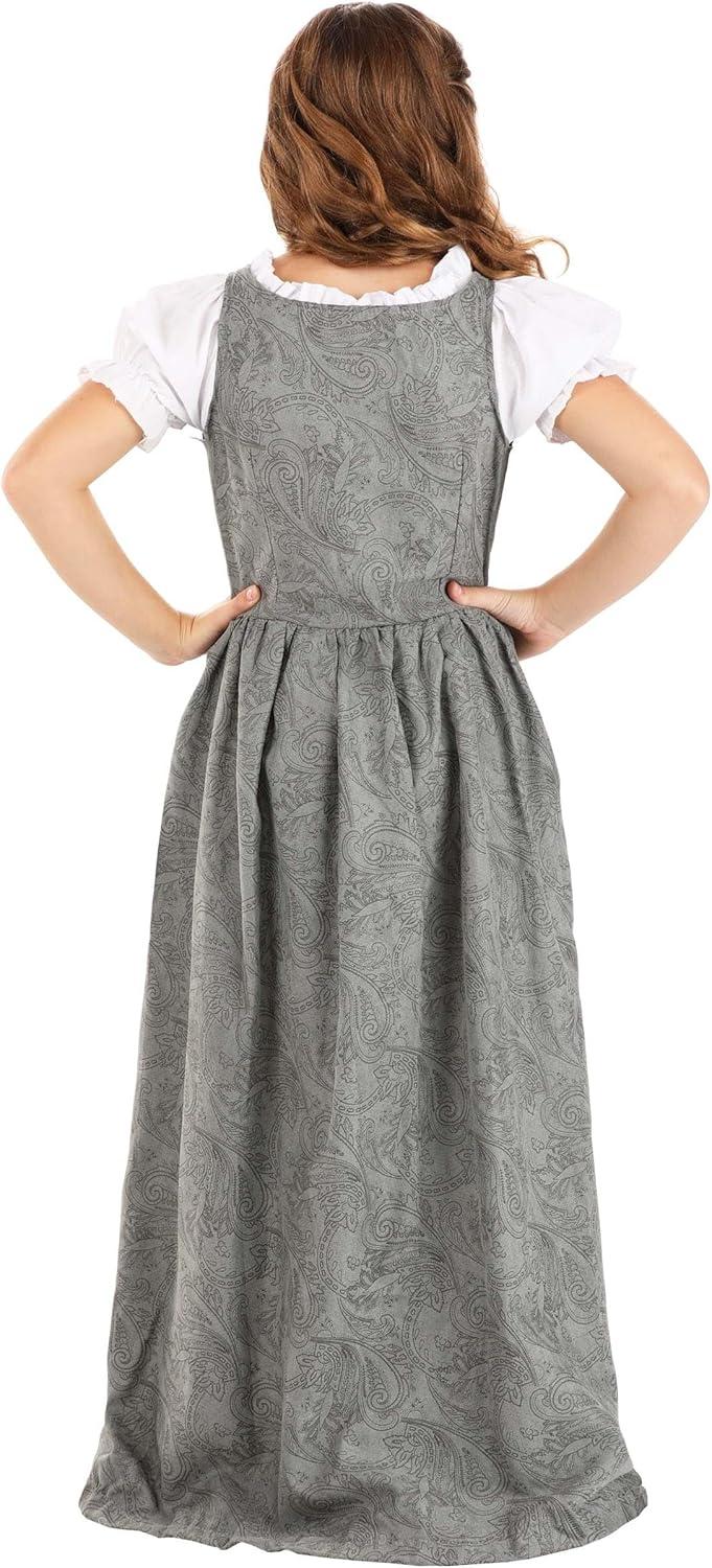 imageGirls Renaissance Faire Costume Chemise with Overdress and Ribbon LacingBundle W Circlet