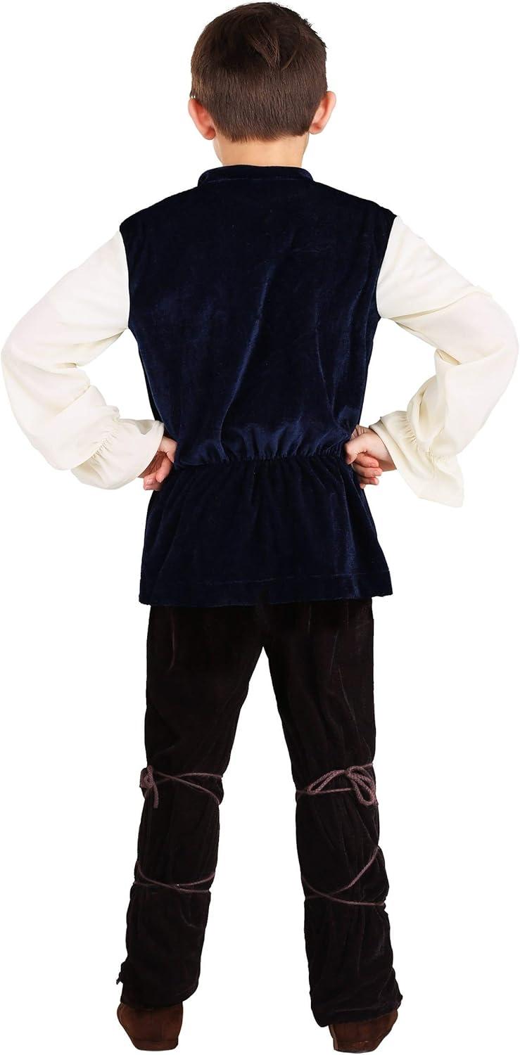 imageMedieval Tavern Child Costume Vest Shirt Faux Leather Trims Renaissance Tavern Theme